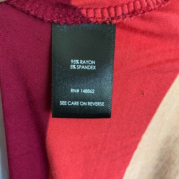 Torrid Super Soft Knit Maxi Stretch Dress Red Pink Black Stripe size 3 - Picture 6 of 6